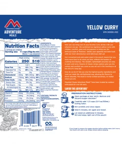 Mountain House Adventure Meal Yellow Curry W/ Chicken FOOD