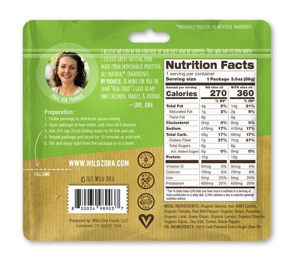 Wild Zora - Quinoa Bowls - Baja Citrus (New For 2022) FOOD