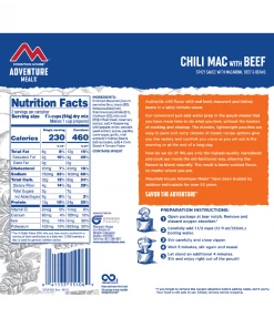 FOOD Mountain House Adventure Meal: Chili Mac W/ Beef