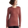 Icebreaker Base Layers Women's Merino 200 Oasis Long Sleeve Crewe Thermal Top