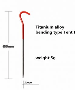 GEAR 2 Foot Adventures Titanium Shepherd Hook Tent Stake (single)