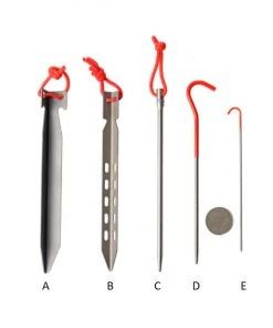 GEAR 2 Foot Adventures Titanium Shepherd Hook Tent Stake (single)