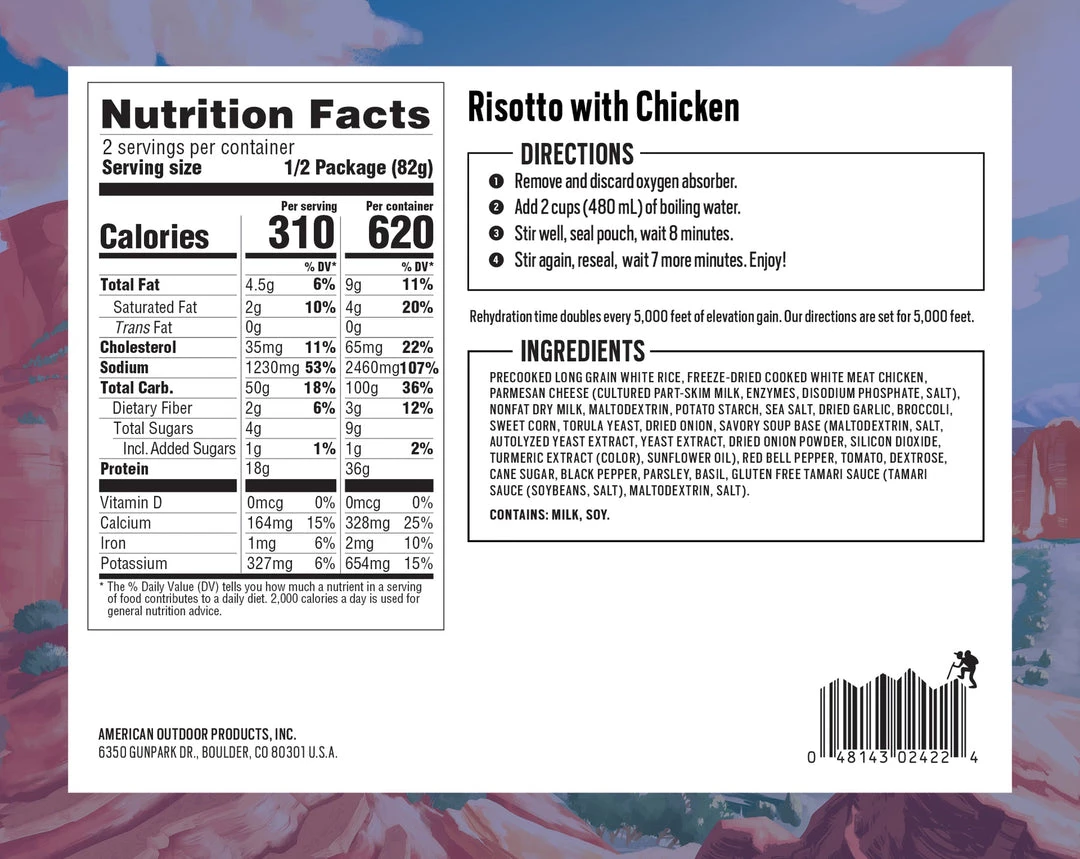 Backpacker's Pantry Risotto W/ Chicken FOOD