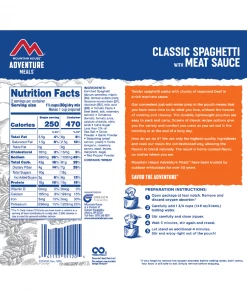 FOOD Mountain House Adventure Meal: Classic Spaghetti W/ Meat Sauce