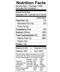 FOOD Backpacker's Pantry Organic Cinnamon Apple Oats & Quinoa